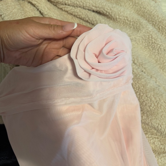 Pink strapless mesh dress - Picture 4 of 4